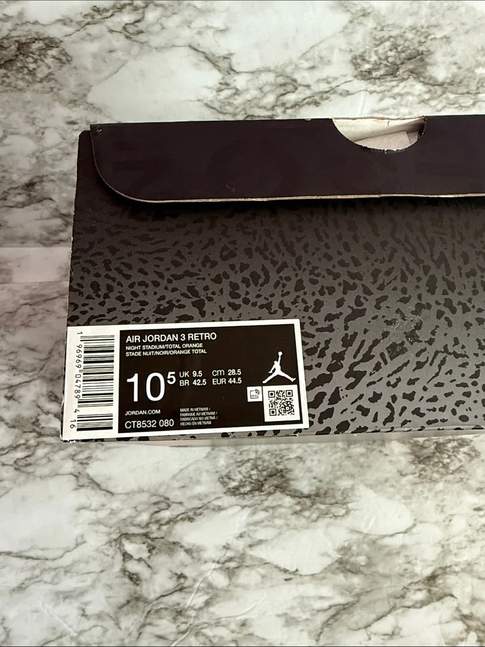 Box Only Air Jordan 3 Retro Total Orange